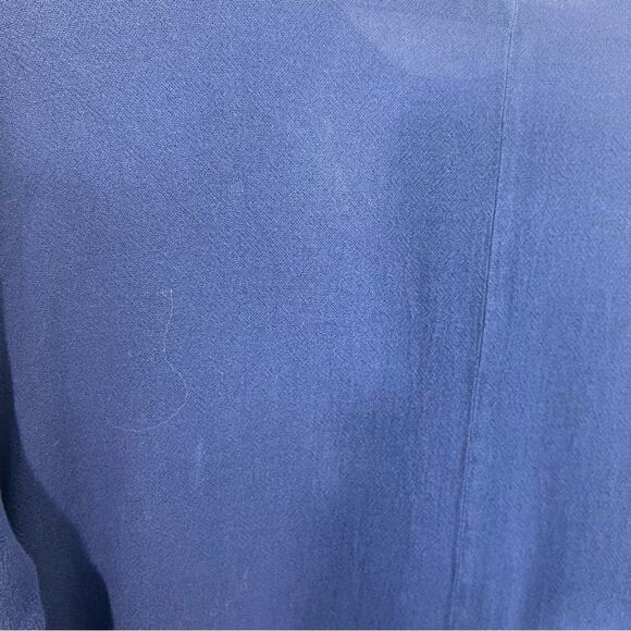 Oh My Gauze! Pico Cotton Royal Blue Button Down Jacket Top Size Small Medium - Picture 12 of 14